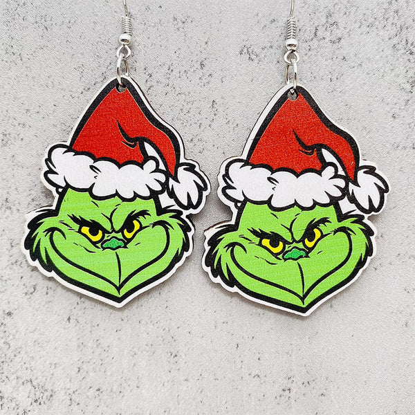 The grinch Christmas earrings!