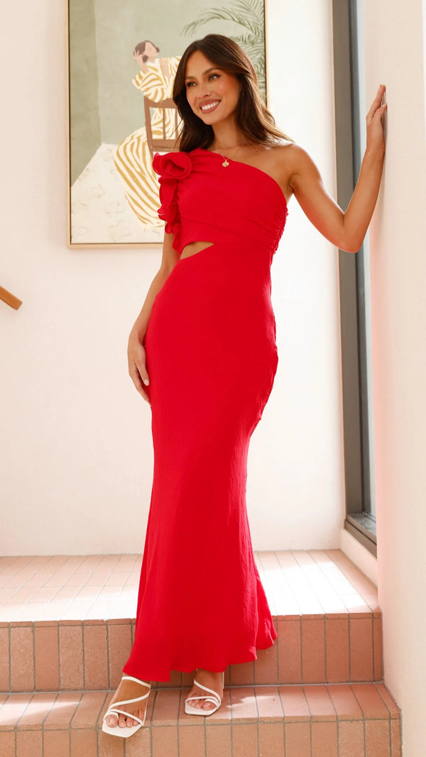 One Shoulder Backless Slimming Dresses