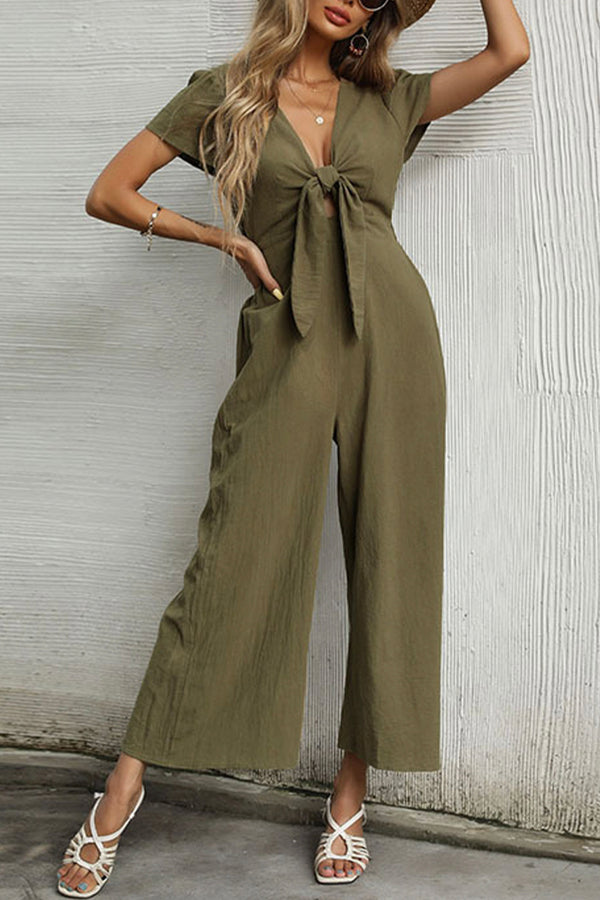 Casual Wide Leg Jumpsuit