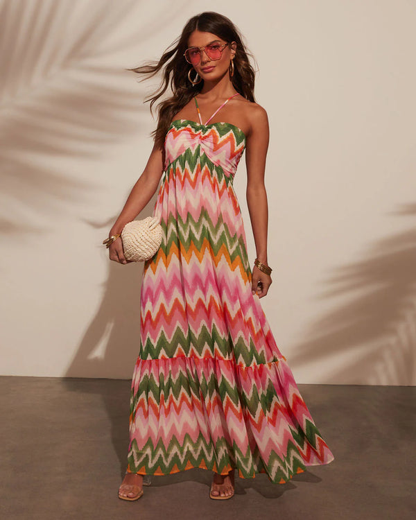 Colourful Halter Dress