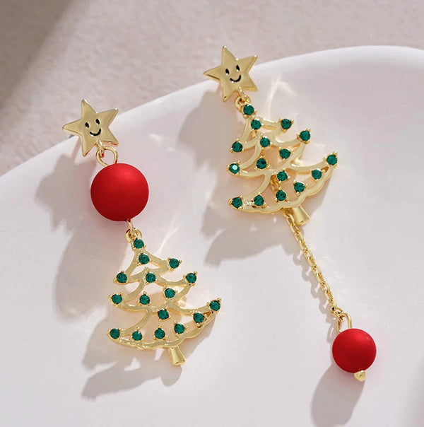 Kawaii Christmas tree Earrings