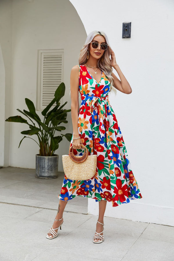 Vintage Boho Floral Sundress