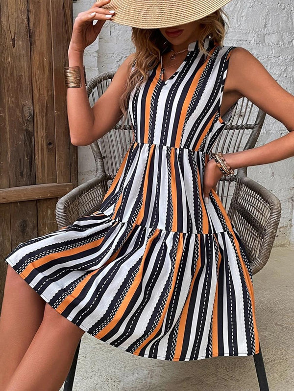 Striped Sleeveless Dress