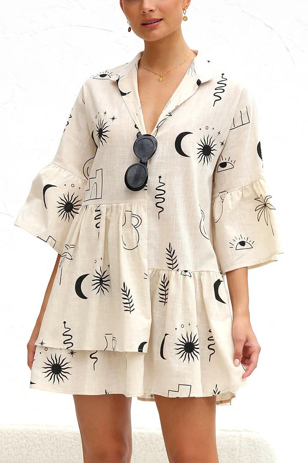 Ethnic Style Loose Shirt Dress