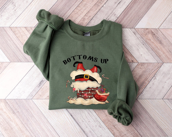 Bottoms Up Santa Sweatshirt