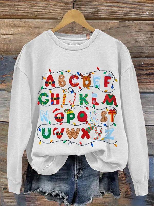 Alphabet Christmas  Teacher Sweatshirt