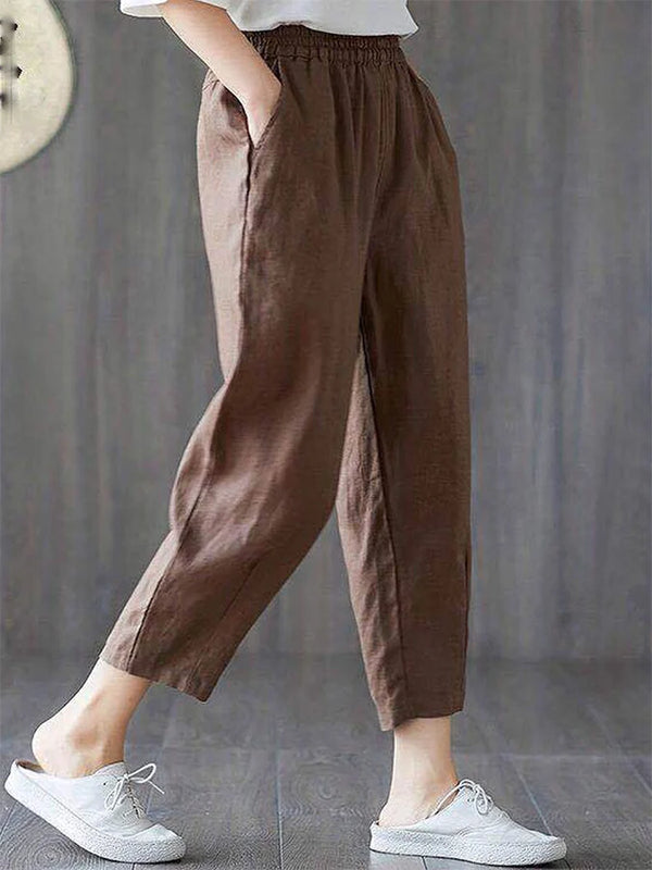 Women's Solid Color Comfortable Casual Pants